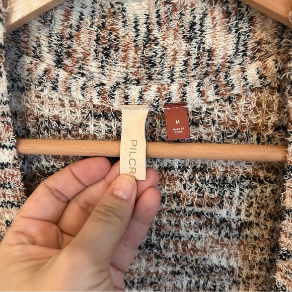 Pilcro Sweater Cardigan Womens Space Dyed Duster Long Open Front‎ Medium - Picture 3 of 11